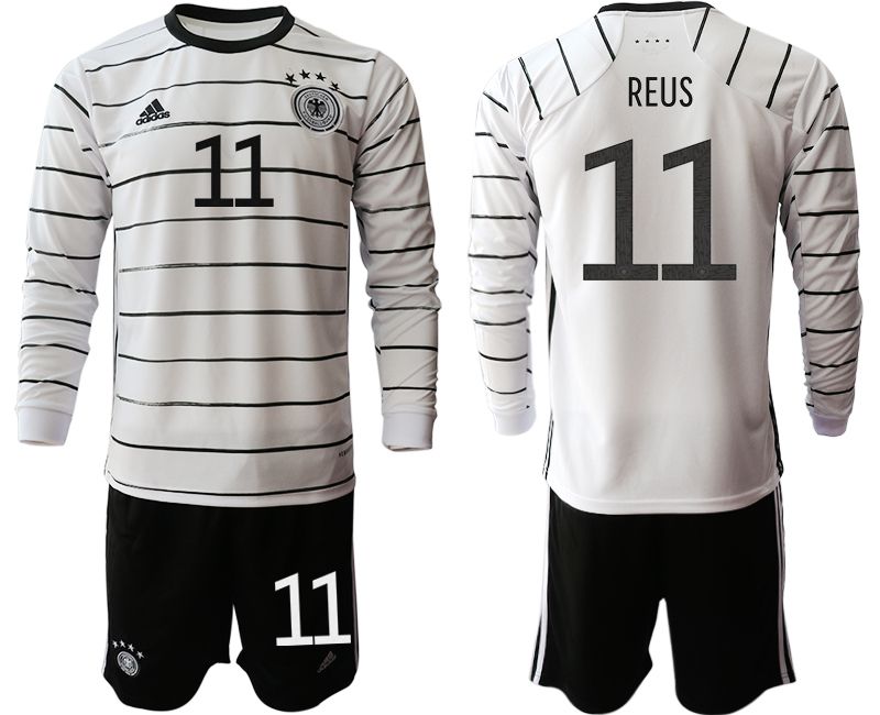 Men 2021 World Cup National Germany home long sleeve #11 white Soccer Jerseys